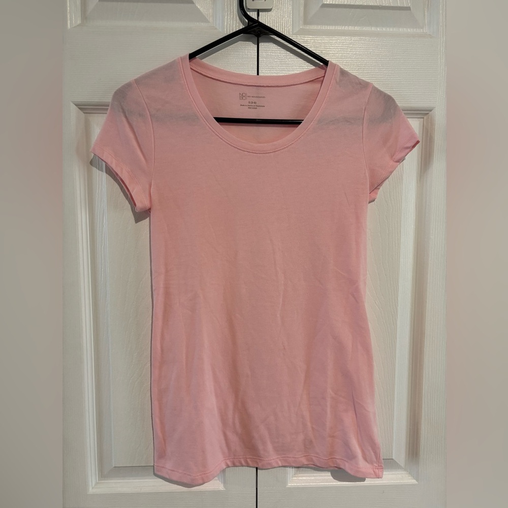 Light Pink Scoop Neck Tee